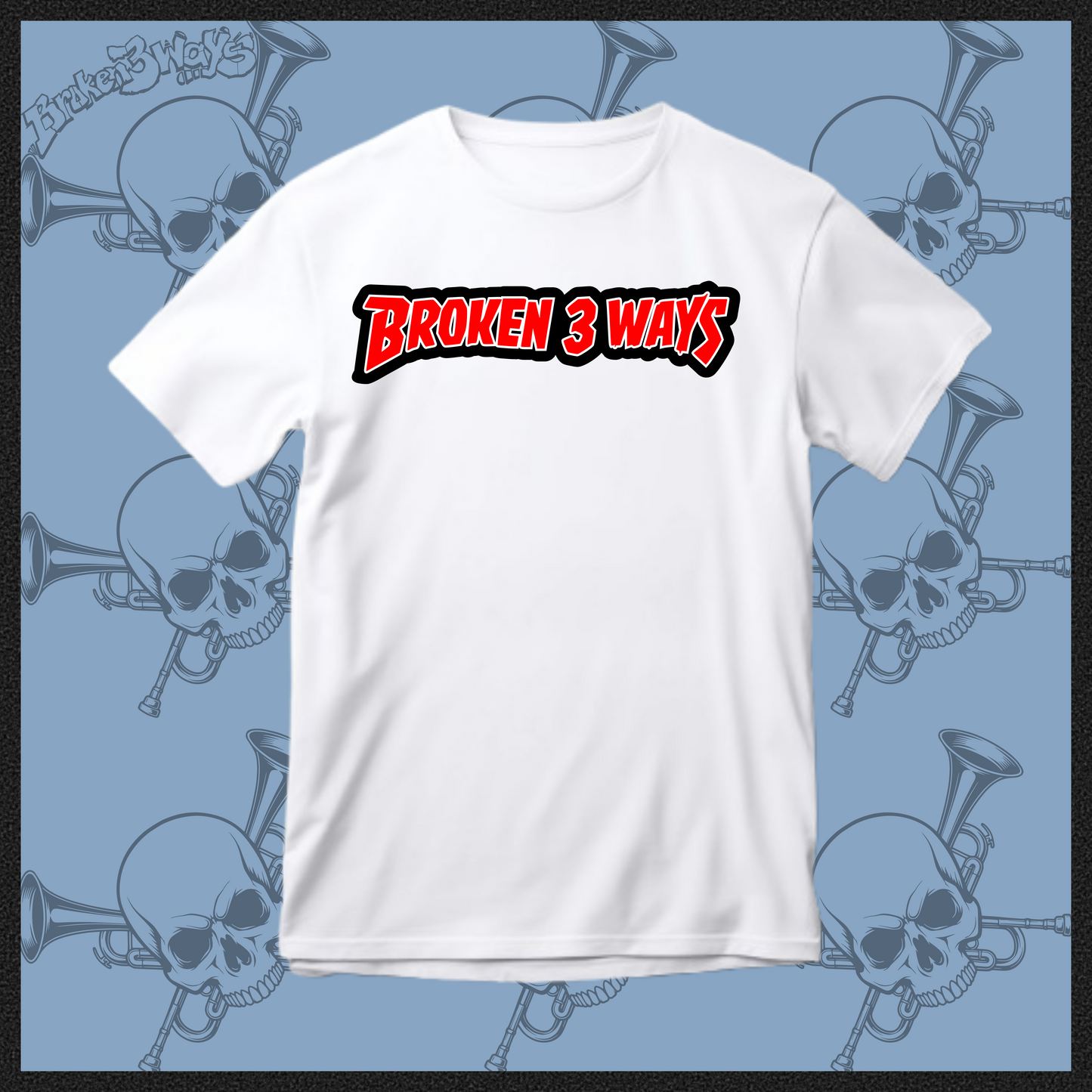 B3W Red Logo Shirt - White