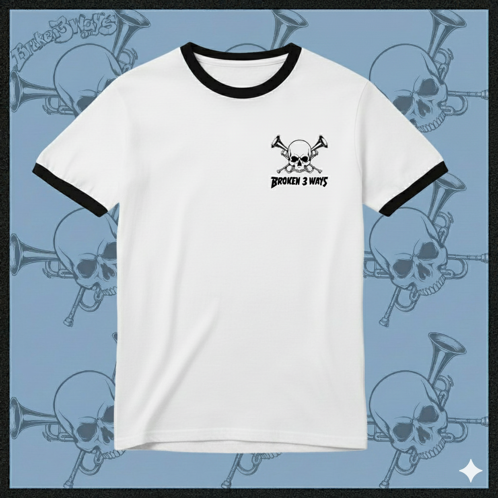 B3W Pocket Skull Shirt - White (Pre-Order)