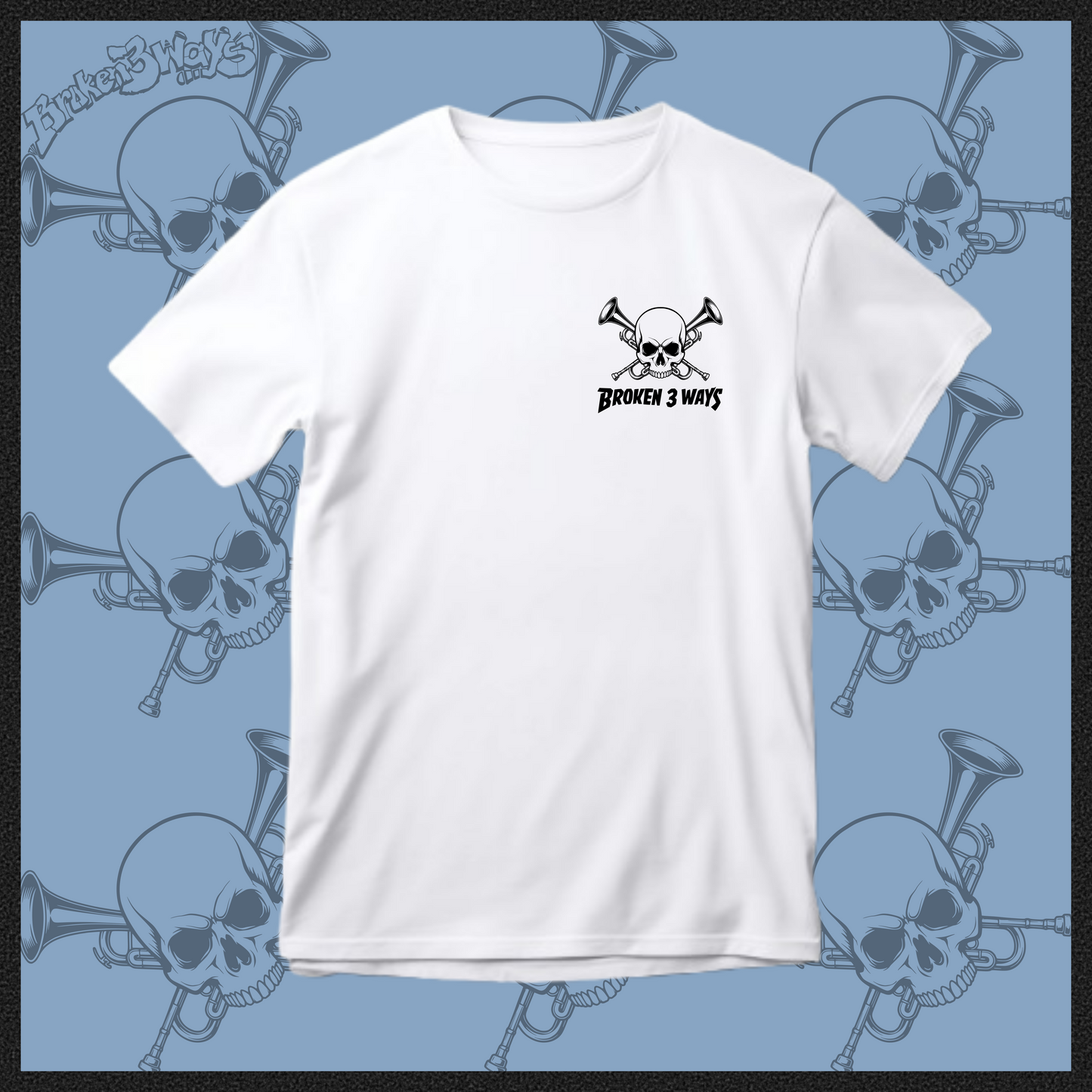 B3W Pocket Skull Shirt - White